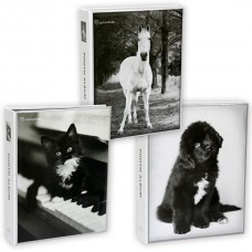 Фотоальбом 200ф 10X15см, ПП карм., r/h: animals black&white, 13626